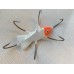 Приманка-краб "Белая рыбка с оранжевой головой" (6 крючков) авторский