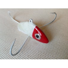 Приманка - краб малый "Белая рыбка с красной головой" (3 крючка) авторский