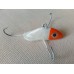 Приманка - краб малый "Белая рыбка с оранжевой головой" (3 крючка) авторский