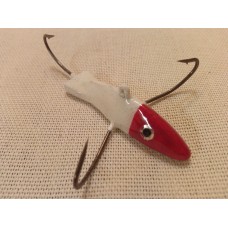 Приманка - краб "Белая рыбка с красной головой" (3 крючка) авторский