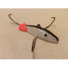 Приманка - краб "Серебряная рыбка с оранжевым хвостиком" (3 крючка) авторский. 
