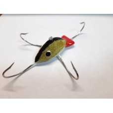 Приманка - краб "Золотая рыбка с красным хвостиком" (4 крючка) авторский