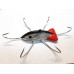Приманка - краб "Серебряная рыбка с красным хвостиком" (6 крючков) авторский